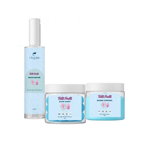 Pack Soin Corps Tutti Frutti OrgaBio – Gommage, Beurre & Brume vitaminés